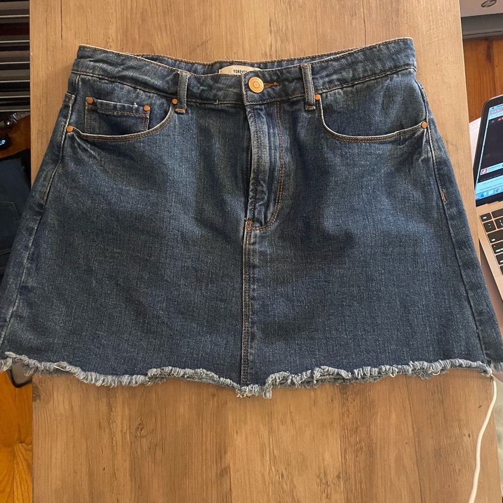 Dark Wash Denim Skirt